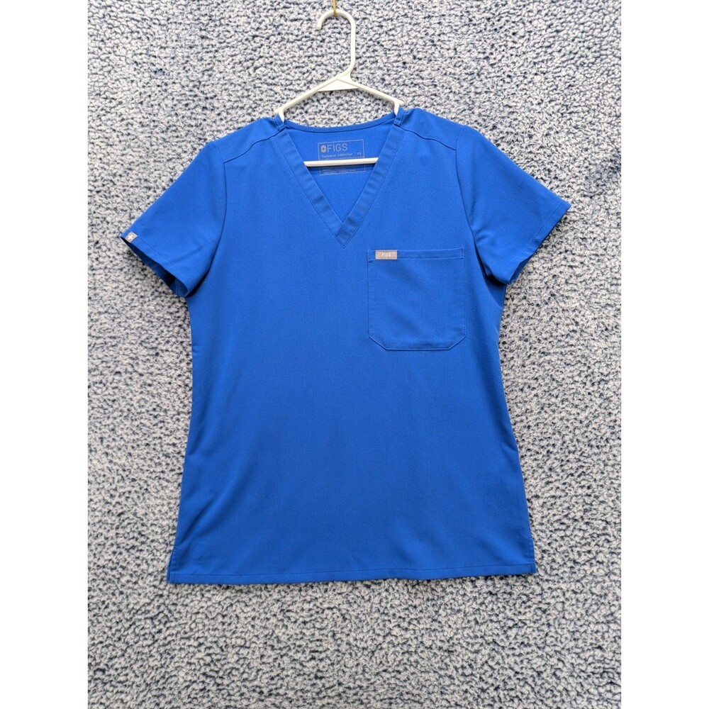 Figs Catarina One Pocket Scrub Top Womens XS Healthcare Nurse Doctor Royal Blue